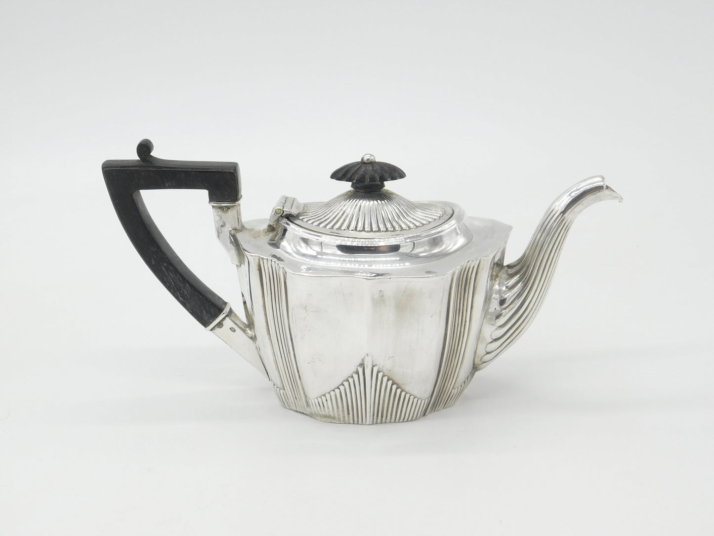 Victorian Sterling Silver Wooden Handle Bachelor's Teapot 1893 Birmingham