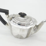 Victorian Sterling Silver Wooden Handle Bachelor's Teapot 1893 Birmingham