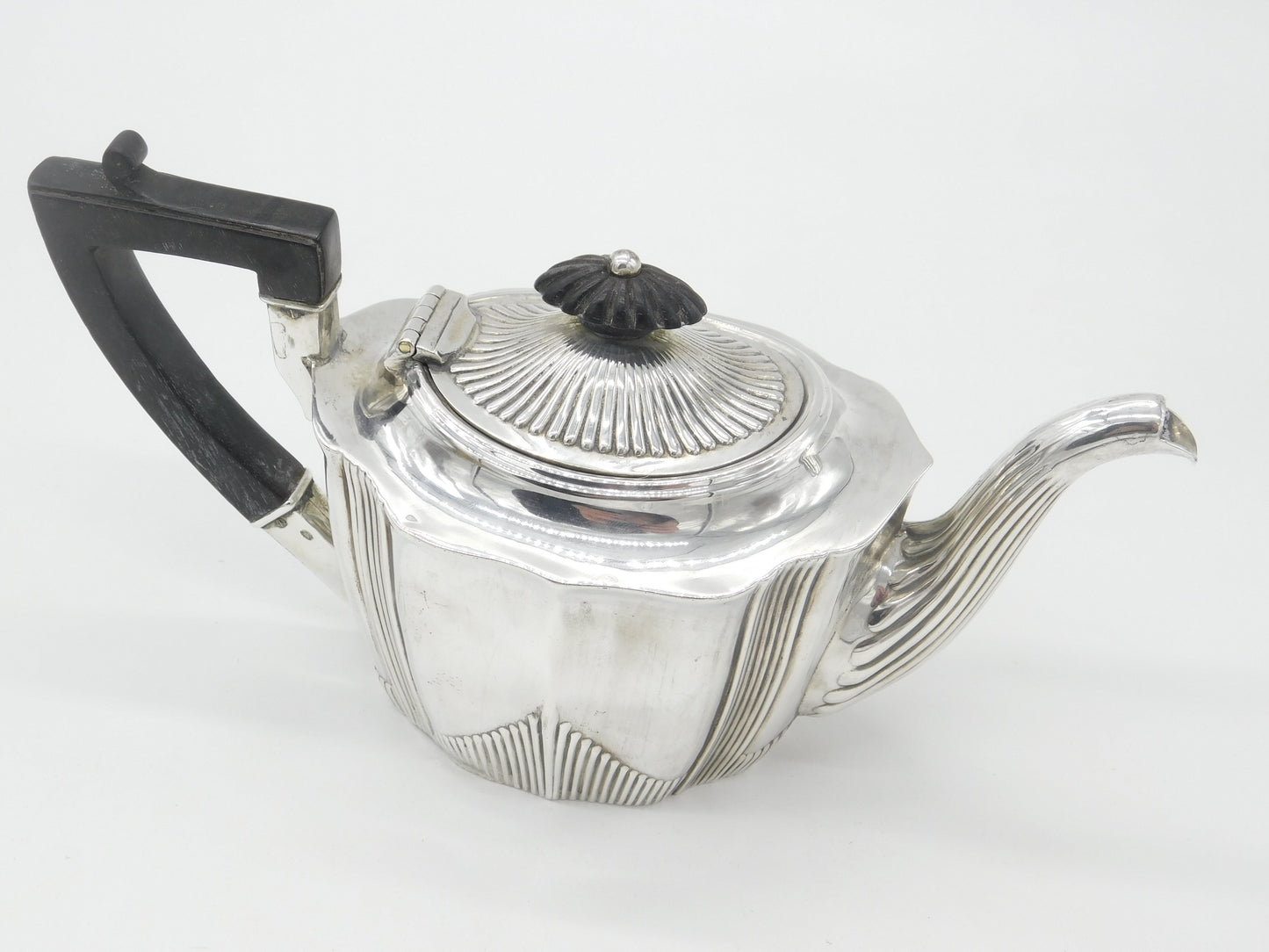 Victorian Sterling Silver Wooden Handle Bachelor's Teapot 1893 Birmingham