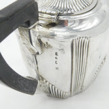 Victorian Sterling Silver Wooden Handle Bachelor's Teapot 1893 Birmingham