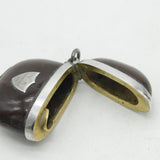 Edwardian Sterling Silver & Kola Nut Vesta Case Antique c1904 'V.R Henley'