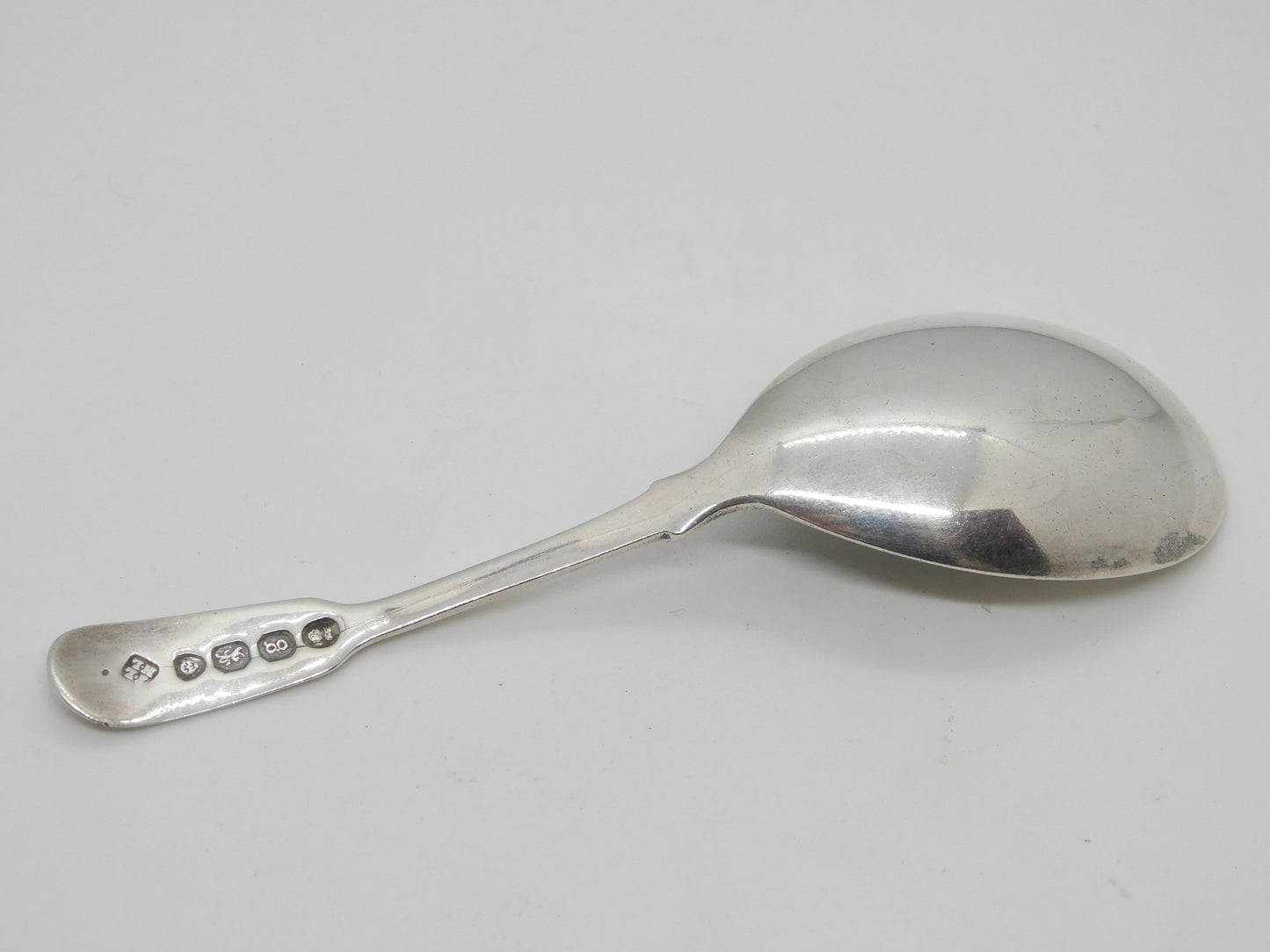 George IV Sterling Silver Leaf Pattern Tea Caddy Spoon Antique 1822 London