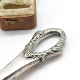 German Silver Plated Art Nouveau Armorial Crested Desk Seal Stamp c1880