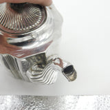 Victorian Sterling Silver Wooden Handle Bachelor's Teapot 1893 Birmingham