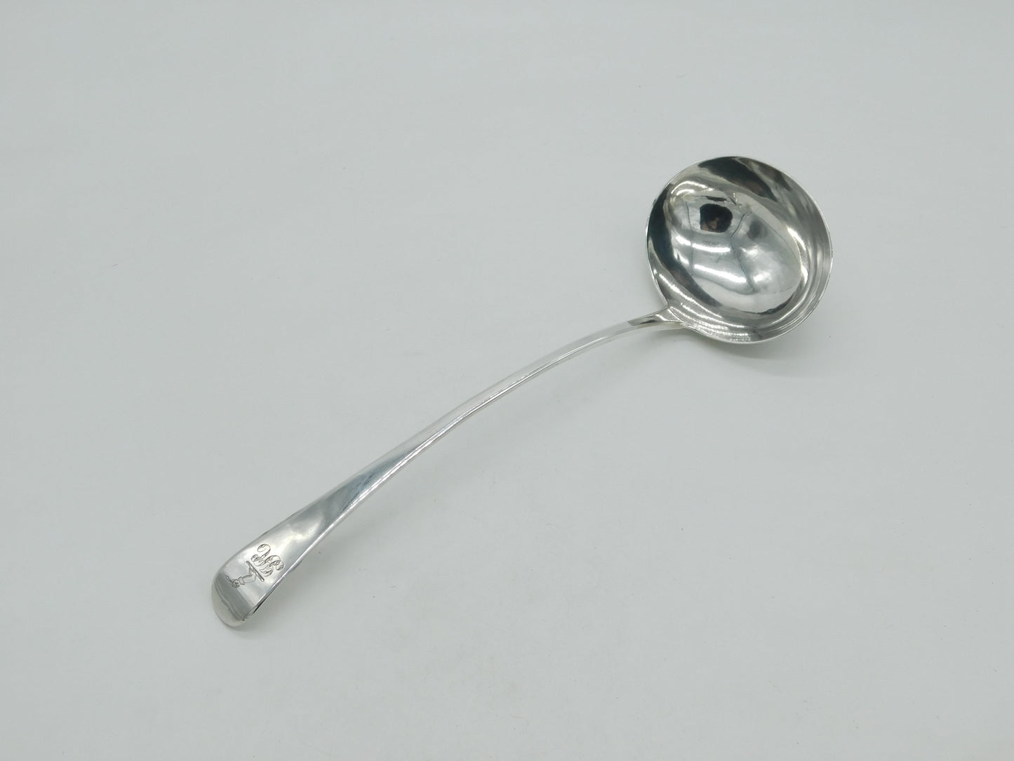 Georgian Sterling Silver Large Crested Serving Ladle 1809 London Antique