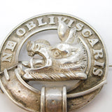 Victorian Large Sterling Silver Clan Campbell Kilt Brooch Antique c1880s