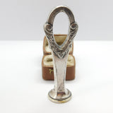 German Silver Plated Art Nouveau Armorial Crested Desk Seal Stamp c1880