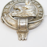 Victorian Large Sterling Silver Clan Campbell Kilt Brooch Antique c1880s