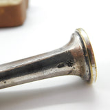 German Silver Plated Art Nouveau Armorial Crested Desk Seal Stamp c1880