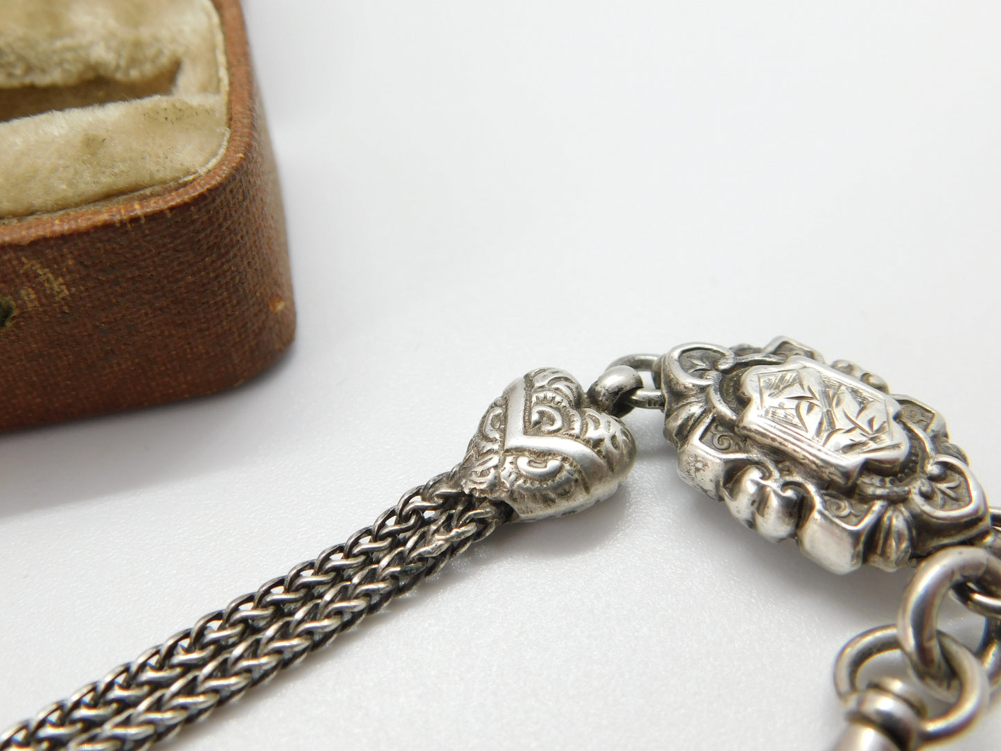 Sterling Silver Albertina Watch Chain with Propelling Pencil Fob 1911 London