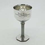 Sterling Silver Column Form Wine Goblet 'David Poore, Wells Cathedral' Vintage