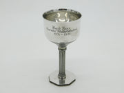 Sterling Silver Column Form Wine Goblet 'David Poore, Wells Cathedral' Vintage