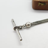 Sterling Silver Albertina Watch Chain with Propelling Pencil Fob 1911 London