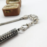 Sterling Silver Albertina Watch Chain with Propelling Pencil Fob 1911 London
