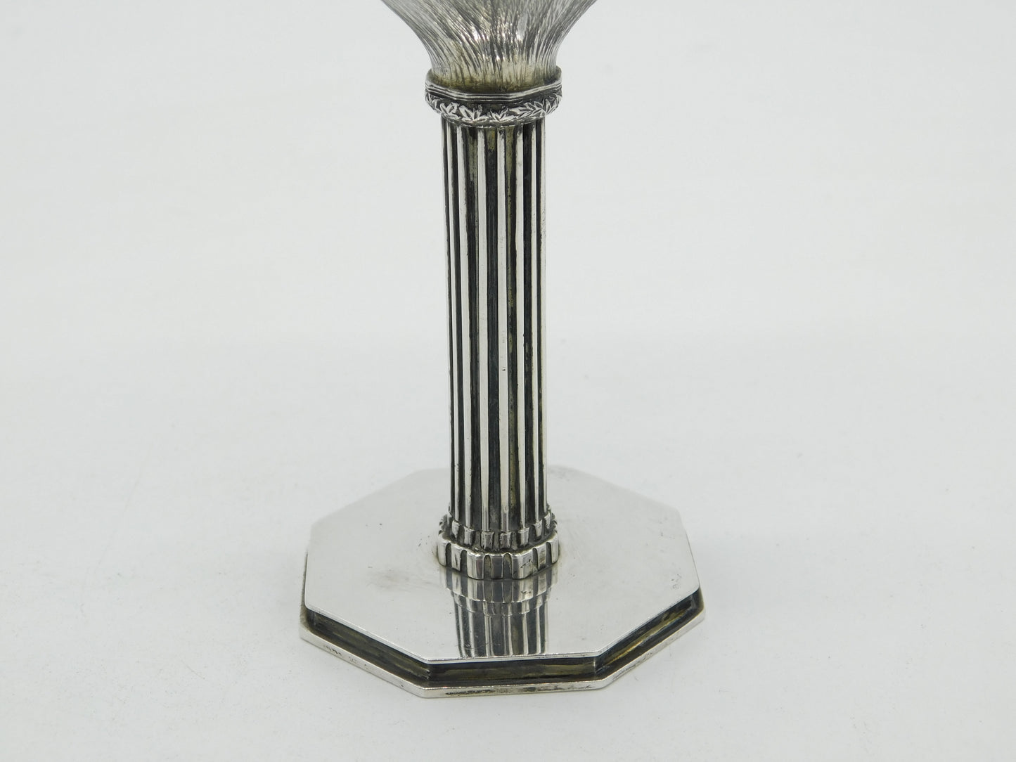 Sterling Silver Column Form Wine Goblet 'David Poore, Wells Cathedral' Vintage