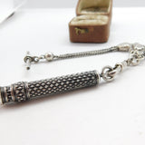 Sterling Silver Albertina Watch Chain with Propelling Pencil Fob 1911 London