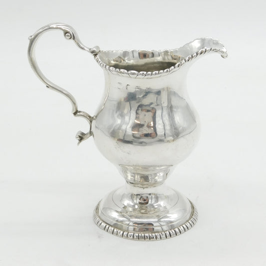 George III Sterling Silver Pedestal Cream Jug Antique c1780 London