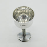 Sterling Silver Column Form Wine Goblet 'David Poore, Wells Cathedral' Vintage