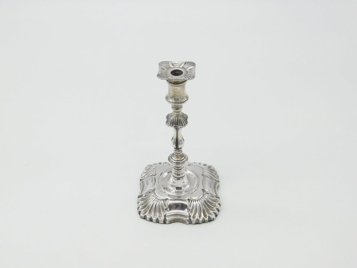 Edwardian Sterling Silver Scrolled Single Candlestick Antique 1903 London