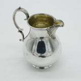 Victorian Sterling Silver Gilded Baluster Cream Jug 1851 London Antique