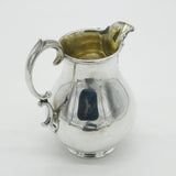 Victorian Sterling Silver Gilded Baluster Cream Jug 1851 London Antique