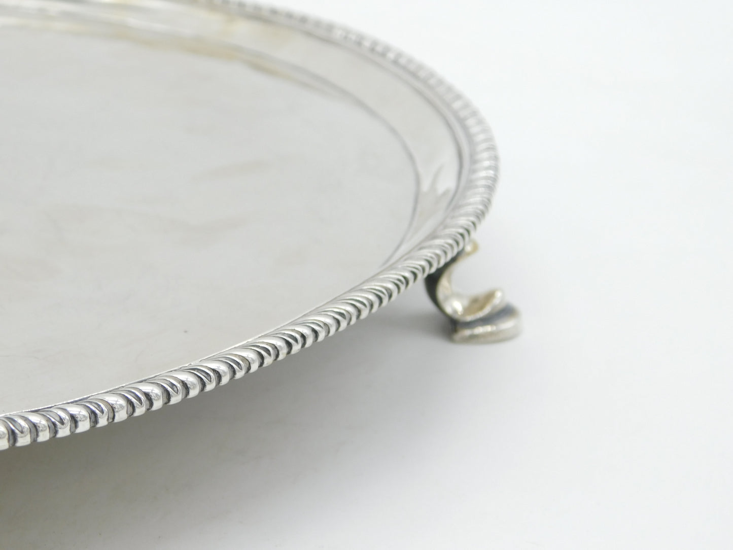 George III Large Sterling Silver Salver Dish Antique 1775 London Robert Jones