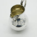 Victorian Sterling Silver Gilded Baluster Cream Jug 1851 London Antique