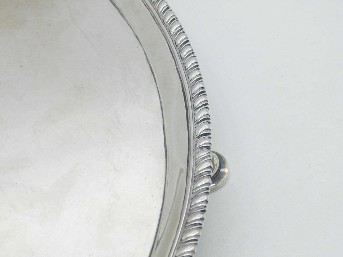 George III Large Sterling Silver Salver Dish Antique 1775 London Robert Jones