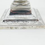 Victorian Sterling Silver Corinthian Column Single Candlestick 1896 London