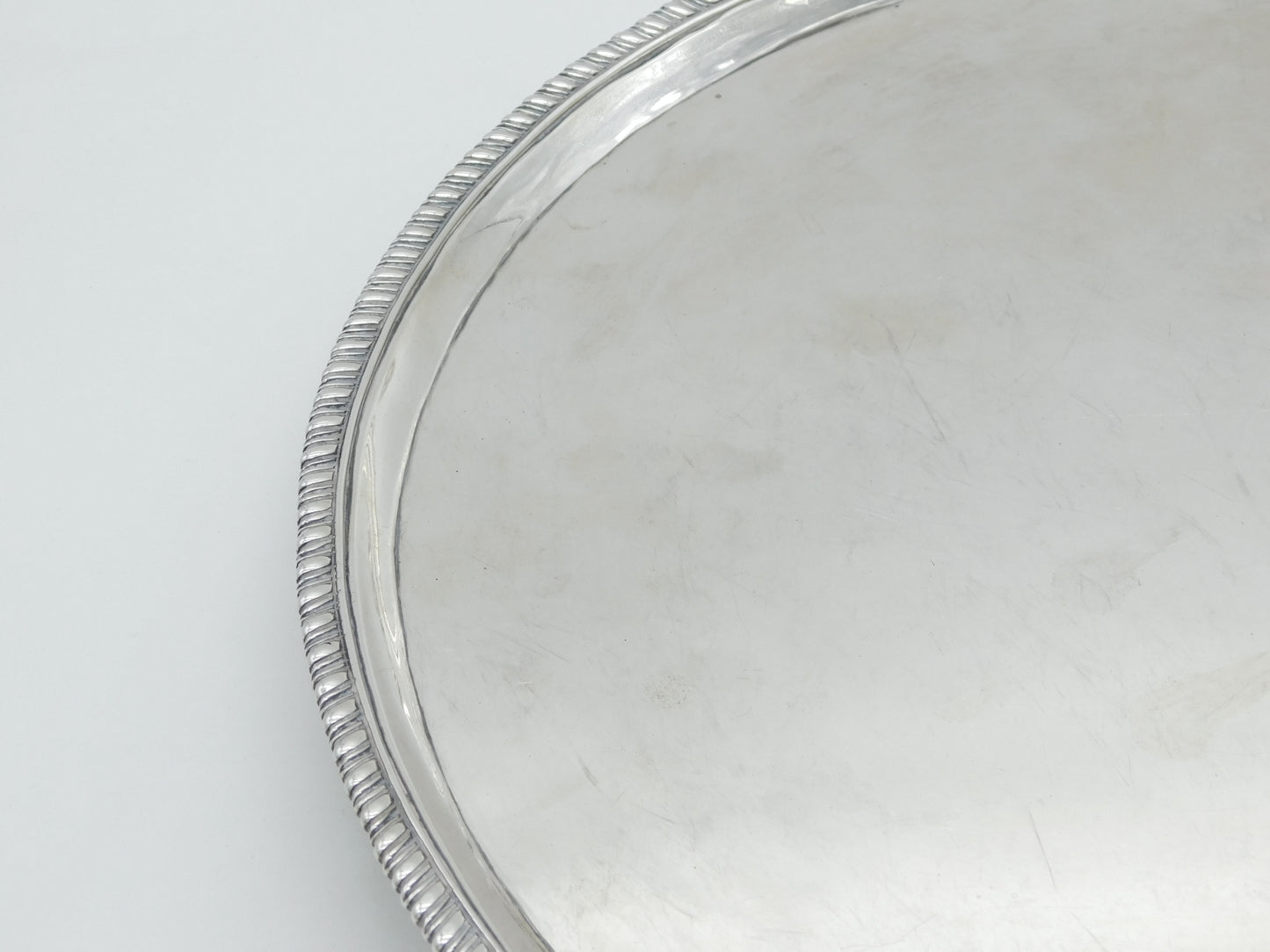 George III Large Sterling Silver Salver Dish Antique 1775 London Robert Jones
