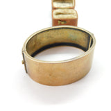 Victorian Sterling Silver Gilt Aesthetic Movement Bird Pattern Cuff Bangle c1880
