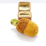 Victorian Novelty Sewing Pin Cushion Acorn Shaped c1890 Antique