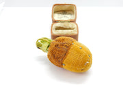 Victorian Novelty Sewing Pin Cushion Acorn Shaped c1890 Antique