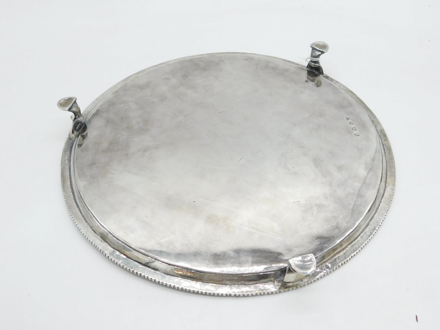 George III Large Sterling Silver Salver Dish Antique 1775 London Robert Jones