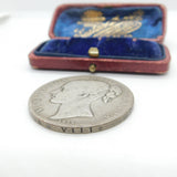 Queen Victoria .925 Silver Young Head Crown Coin 1844 Fine Condition Star Stop