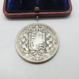 Queen Victoria .925 Silver Young Head Crown Coin 1844 Fine Condition Star Stop
