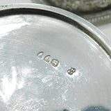 Victorian Sterling Silver & Glass Swan Finial Butter Dish 1894 London Antique