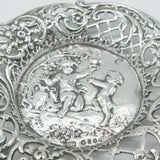 Victorian Sterling Silver Mythic Scene Treat Dish 1891 London Import Antique