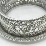 Victorian Sterling Silver & Glass Swan Finial Butter Dish 1894 London Antique