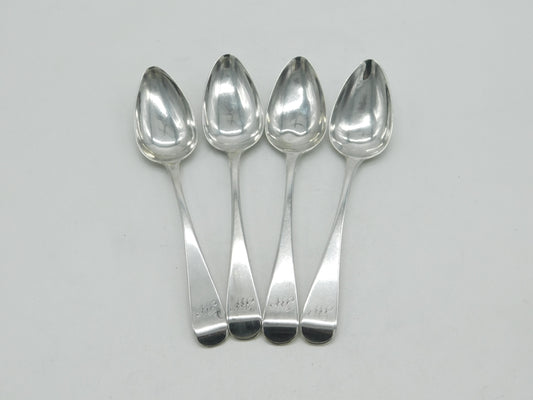 Dumfries Scottish Provincial Georgian Sterling Silver Teaspoons 1820 Antique