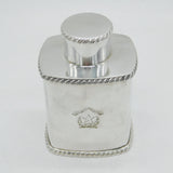 Scottish Victorian Silver Plated 'Black Family' Crest Tea Caddy Antique c1890