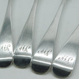 Dumfries Scottish Provincial Georgian Sterling Silver Teaspoons 1820 Antique