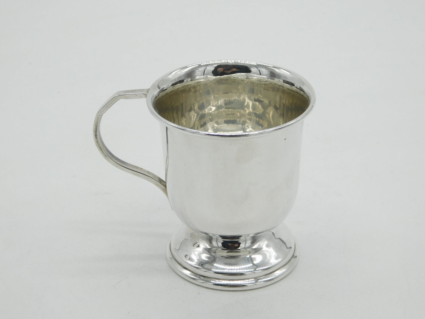 Sterling Silver Blank Christening Mug Vintage 2001 Sheffield