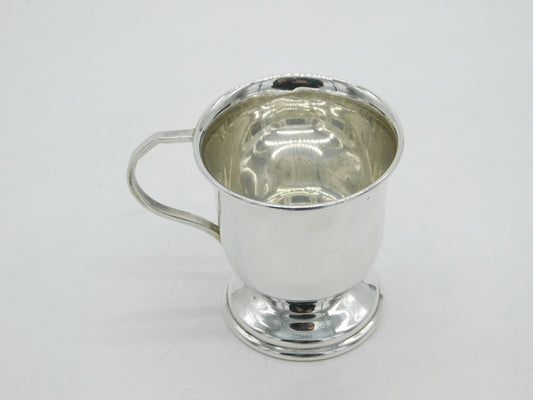 Sterling Silver Blank Christening Mug Vintage 2001 Sheffield