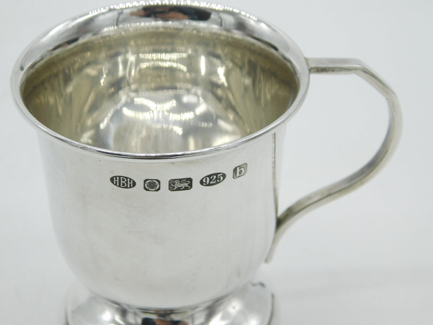 Sterling Silver Blank Christening Mug Vintage 2001 Sheffield