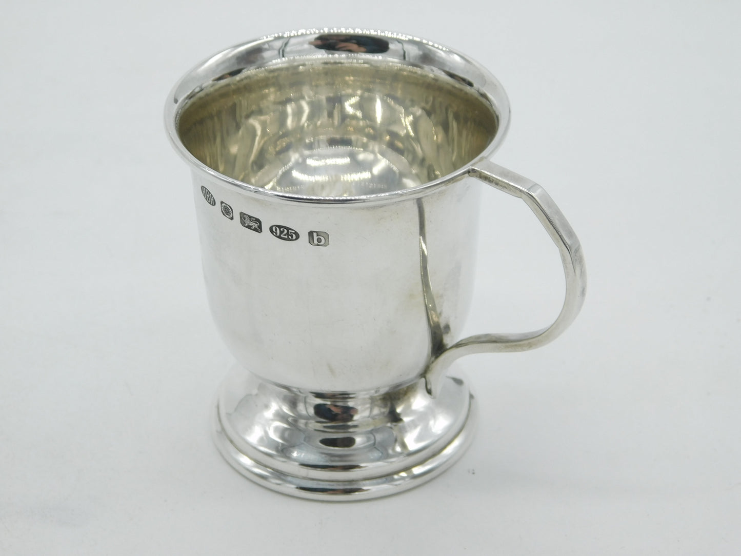 Sterling Silver Blank Christening Mug Vintage 2001 Sheffield