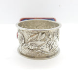 Victorian Aesthetic Sterling Silver Swallow Pattern Napkin Ring 1894 Birmingham