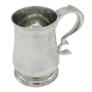 Newcastle George II Sterling Silver Large Baluster Whistle Tankard Antique 1757 John Langlands