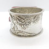 Victorian Aesthetic Sterling Silver Swallow Pattern Napkin Ring 1894 Birmingham