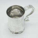 Newcastle George II Sterling Silver Large Baluster Whistle Tankard Antique 1757 John Langlands